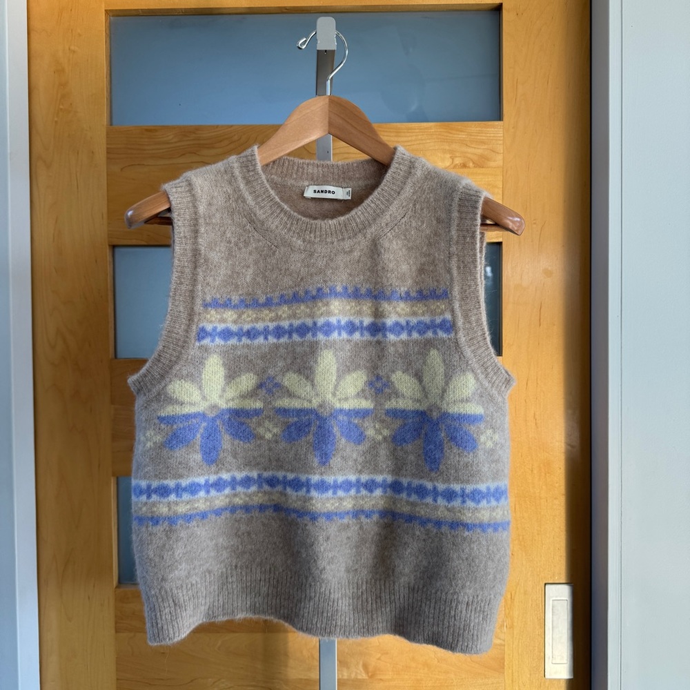 Sandro Soft Knit Sweater in Beige